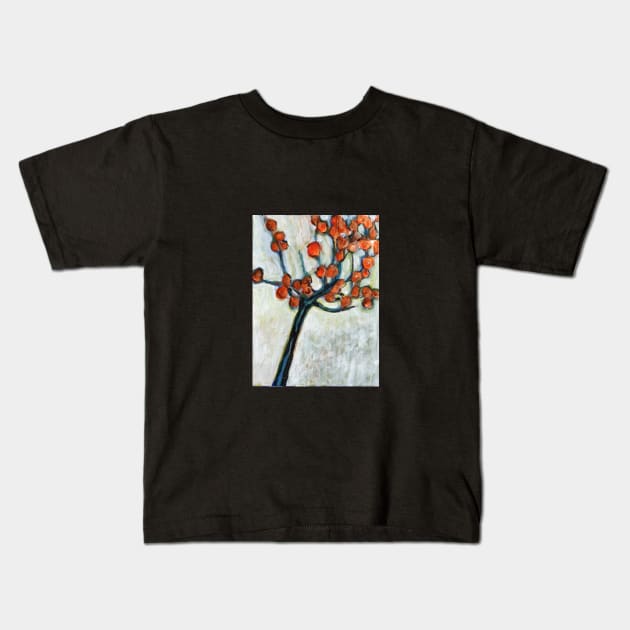 Cherry no border Kids T-Shirt by AmyKalish